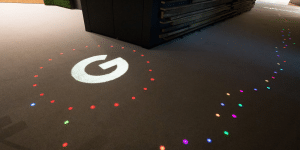 Moquette personnalisée lumineuse chez Google